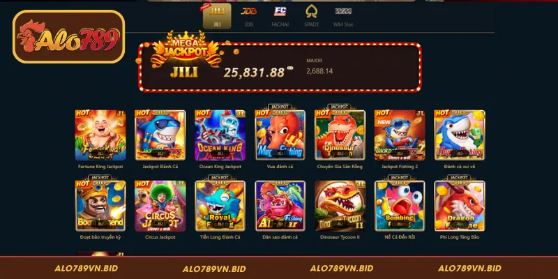 Bắn Cá ALO789 – Săn Thưởng Đại Dương 3D, Jackpot Khủng 2026 3 Hệ thống đối tác cung cấp game bắn cá hàng đầu tại ALO789